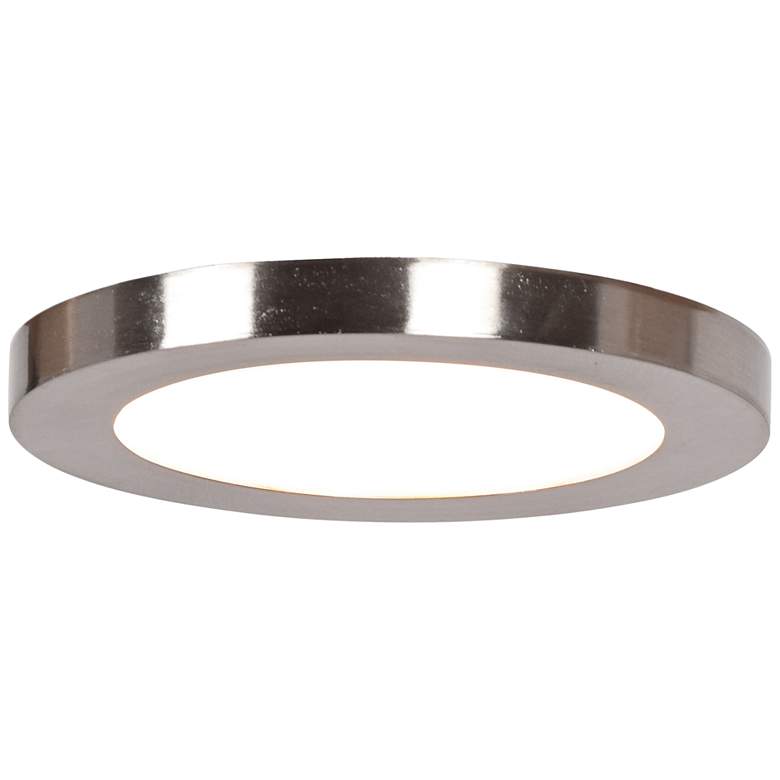 Image 2 Access Lighting Disc 5 1/2" Wide Brushed Steel Round LED Ceiling Light