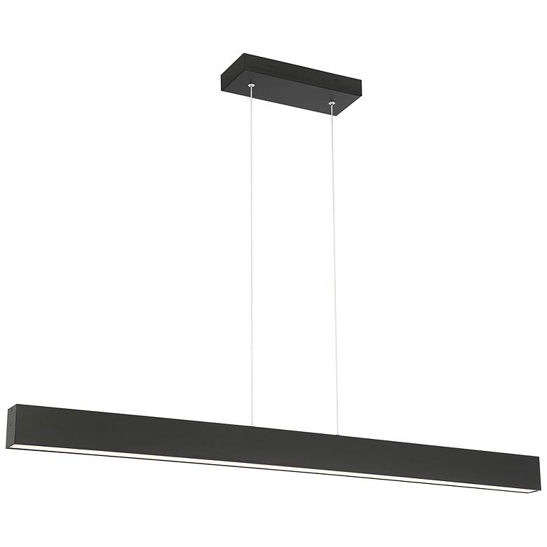 Image 1 Access Lighting Form 48 inch Wide Matte Black Modern LED Linear Pendant