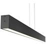 Access Lighting Form 48" Wide Matte Black Modern LED Linear Pendant