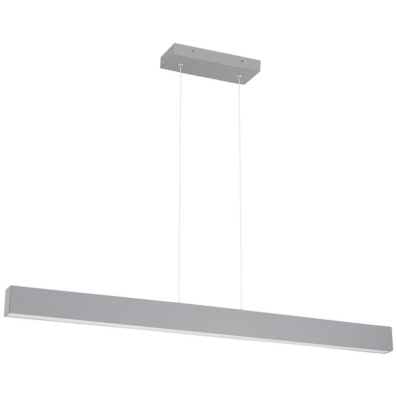 Image 1 Access Lighting Form 48 inch Wide Matte Gray Modern LED Linear Pendant