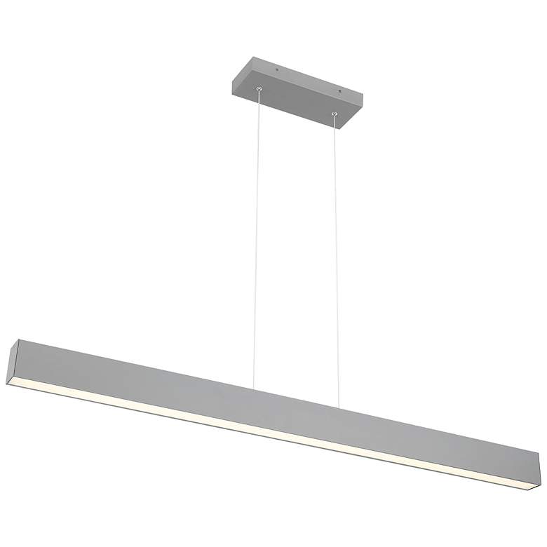 Image 3 Access Lighting Form 48 inch Wide Matte Gray Modern LED Linear Pendant more views