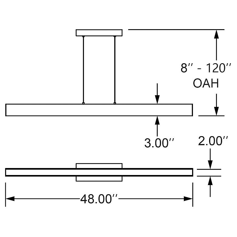 Image 5 Access Lighting Form 48" Wide Matte Gray Modern LED Linear Pendant more views