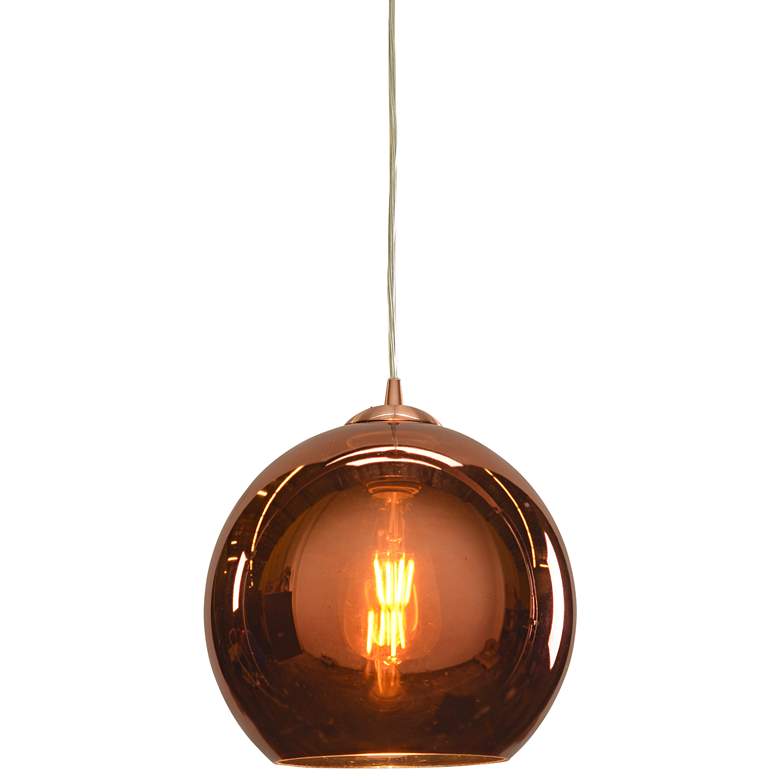 Image 2 Access Lighting Glow 10 inch Wide Modern Brushed Copper Glass Mini Pendant