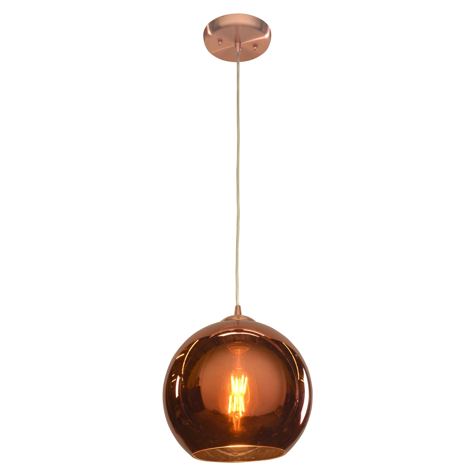Image 5 Access Lighting Glow 10" Wide Modern Brushed Copper Glass Mini Pendant more views