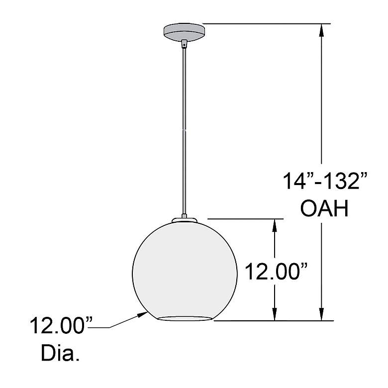 Image 2 Access Lighting Glow 12" Wide Modern LED Globe Pendant Light more views