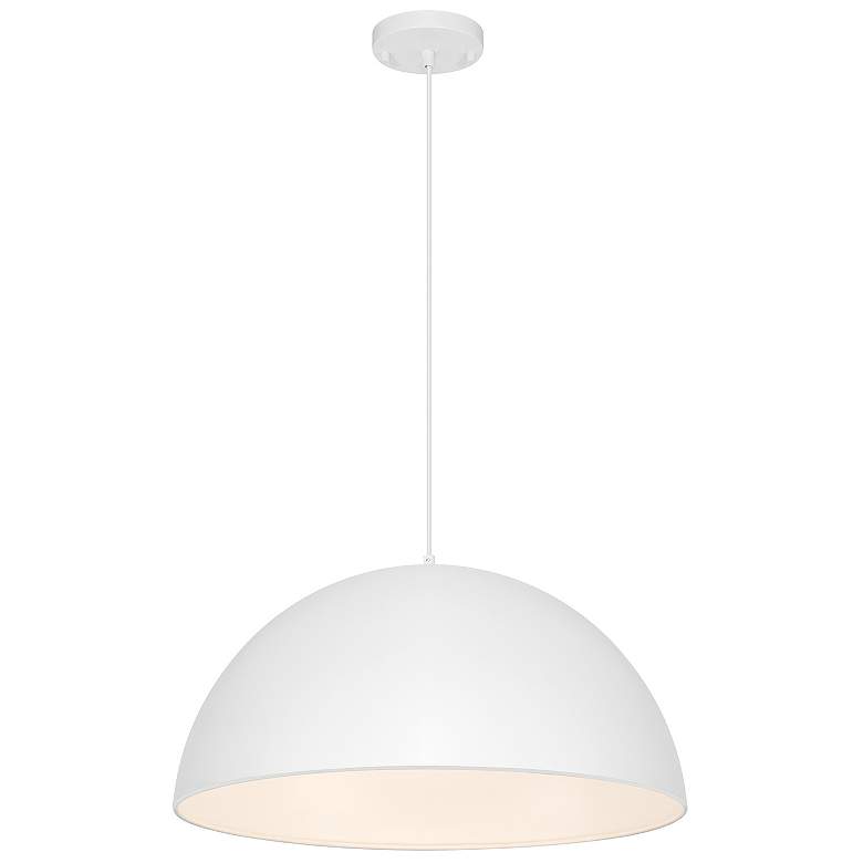 Image 1 Access Lighting Huck 19 3/4" Wide Matte White Pendant Light