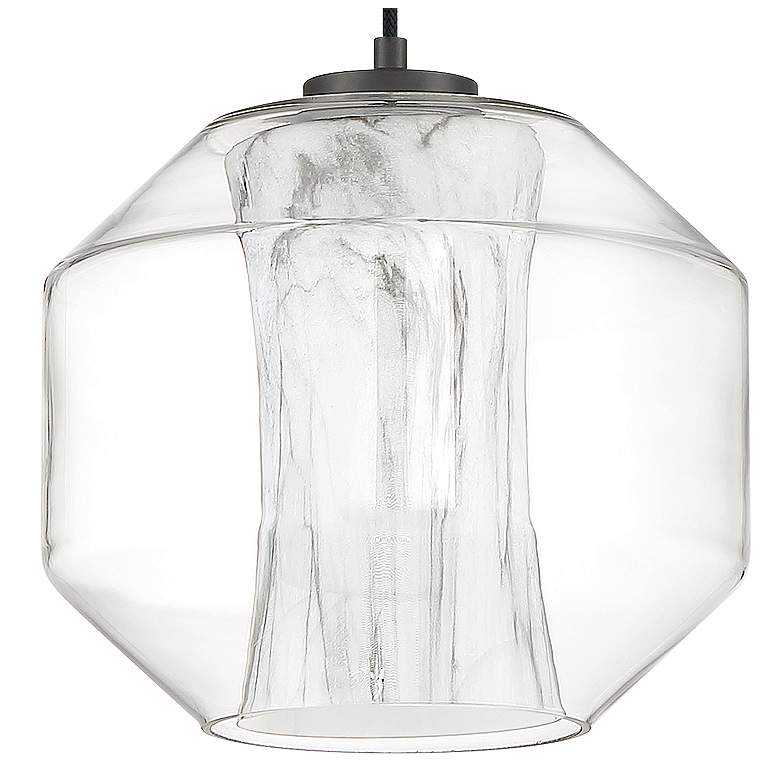 Image 2 Access Lighting I-Biza 9 1/2" Wide Glass and Marble LED Mini Pendant more views