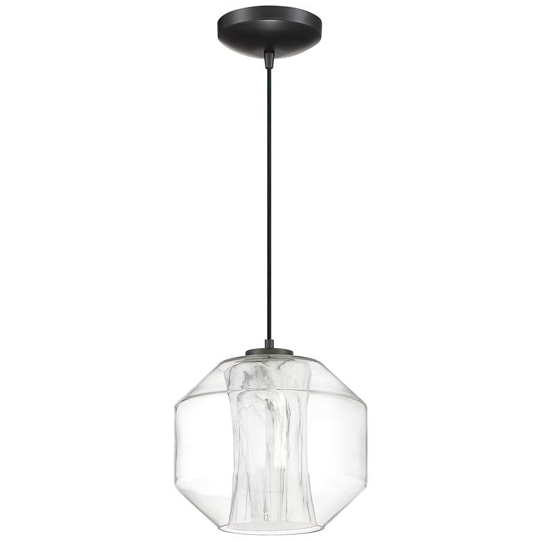 Image 4 Access Lighting I-Biza 9 1/2" Wide Glass and Marble LED Mini Pendant more views