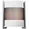 Access Lighting Iron Brushed Steel 11 3/4" High Opal Glass Wall Sconce