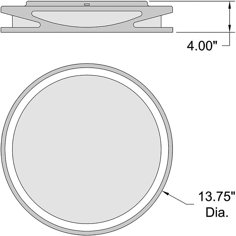 Image 7 Access Lighting Lucia 14" Acrylic Lens White Finish LED Ceiling Light more views