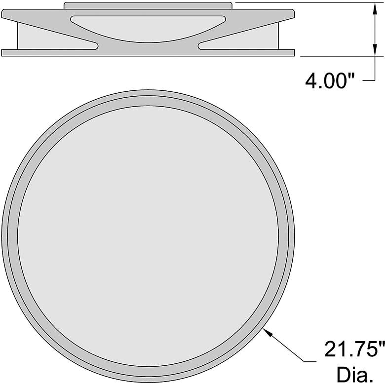 Image 7 Access Lighting Lucia 22" Acrylic Lens Satin Nickel LED Ceiling Light more views