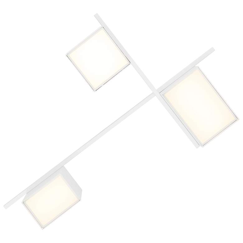 Image 2 Access Lighting Madrid 16" Wide 3-Light Matte White LED Ceiling Light more views
