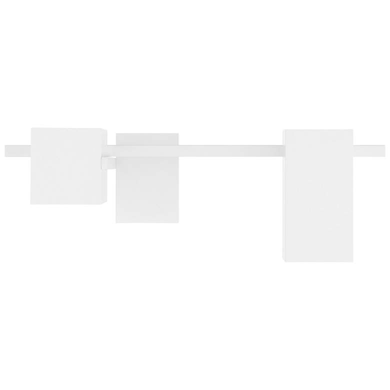 Image 3 Access Lighting Madrid 16" Wide 3-Light Matte White LED Ceiling Light more views