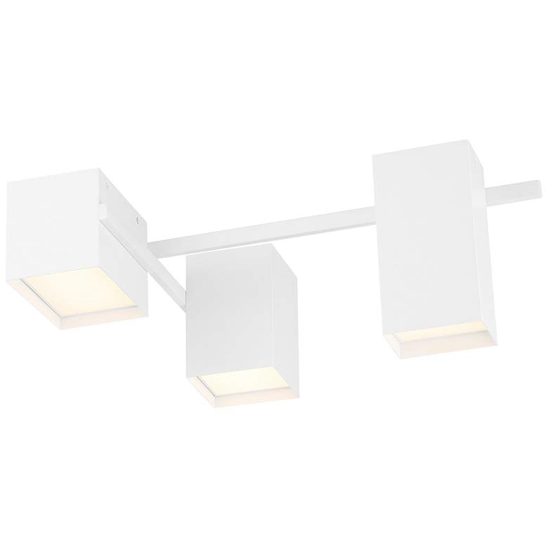 Image 4 Access Lighting Madrid 16" Wide 3-Light Matte White LED Ceiling Light more views