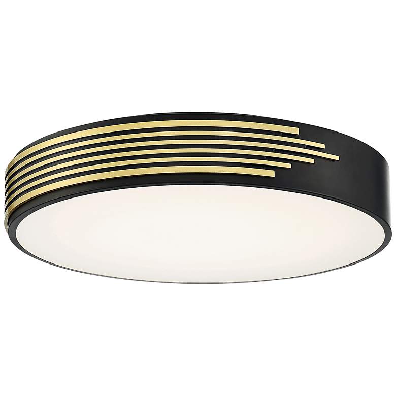 Image 2 Access Lighting Maestro 13 3/4" Wide Black and Gold LED Ceiling Light