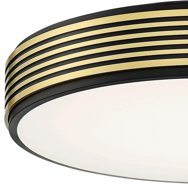 Image 3 Access Lighting Maestro 13 3/4" Wide Black and Gold LED Ceiling Light more views
