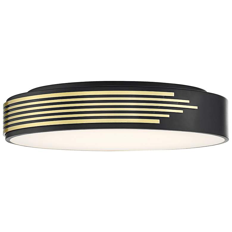 Image 5 Access Lighting Maestro 13 3/4" Wide Black and Gold LED Ceiling Light more views