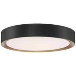 Access Lighting Malaga 23 2/4" Matte Black LED Disc Ceiling Light
