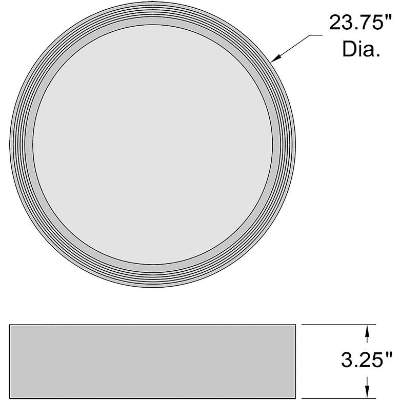 Image 7 Access Lighting Malaga 23 2/4" Matte Black LED Disc Ceiling Light more views
