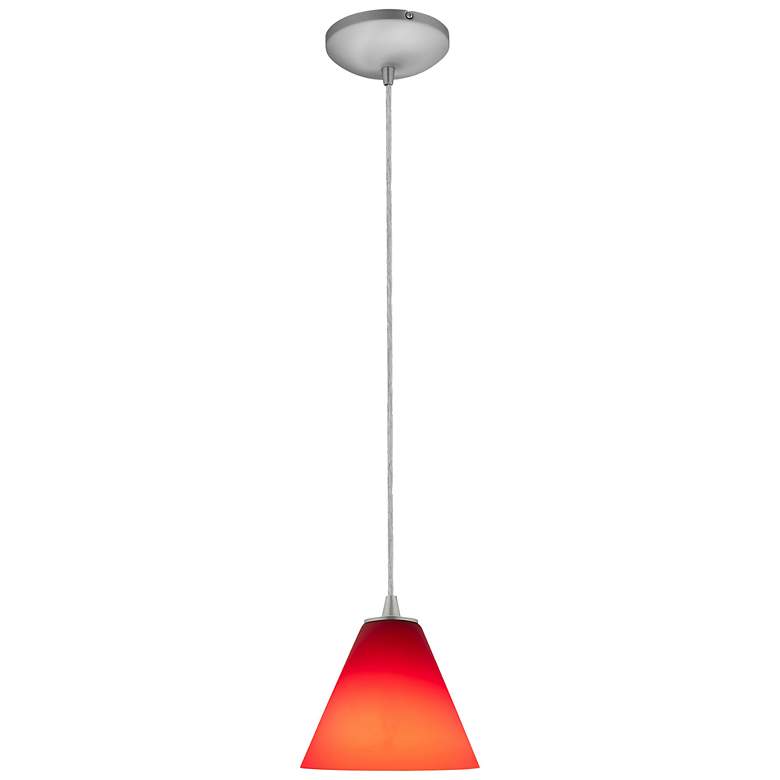 Image 2 Access Lighting Martini 7" Wide LED Red Glass Modern Mini Pendant more views