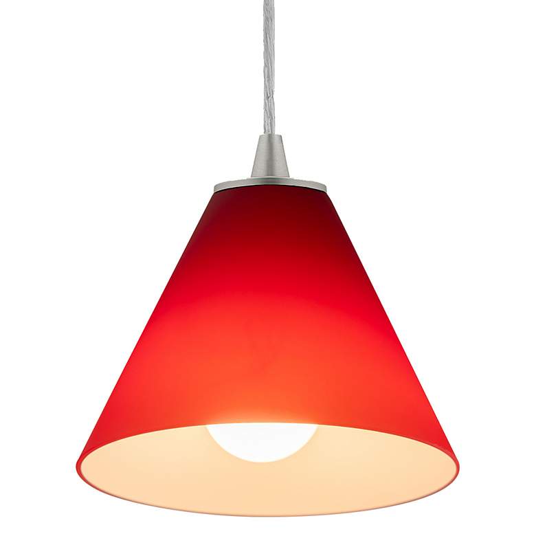 Image 3 Access Lighting Martini 7" Wide LED Red Glass Modern Mini Pendant more views