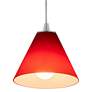 3_Access Lighting Martini 7" Wide LED Red Glass Modern Mini Pendant more views