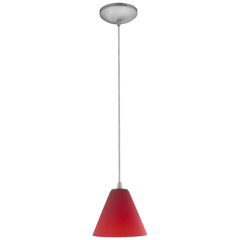 Image 4 Access Lighting Martini 7" Wide LED Red Glass Modern Mini Pendant more views