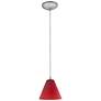 4_Access Lighting Martini 7" Wide LED Red Glass Modern Mini Pendant more views
