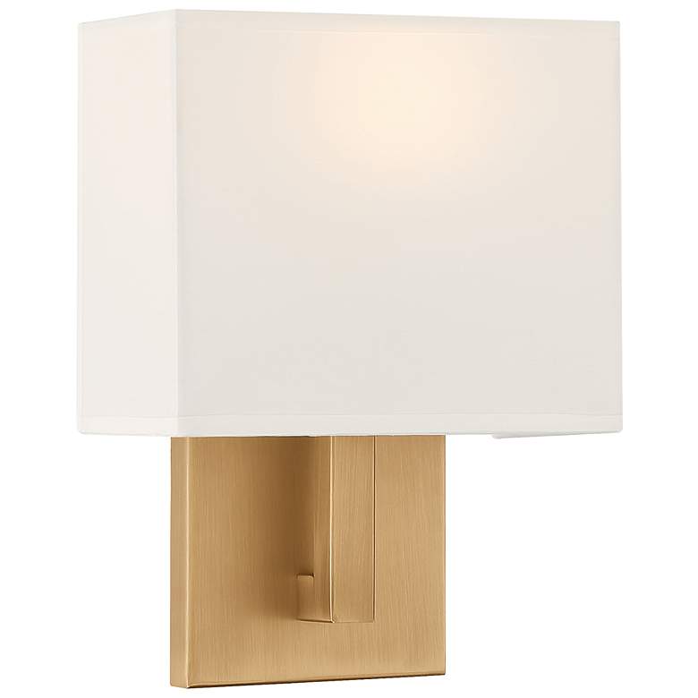 Image 1 Access Lighting Mid Town 10 3/4" High Brushed Brass LED Wall Sconce