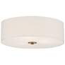 1_Access Lighting Mid-Town 18" Wide LED White Fabric Drum Ceiling Light