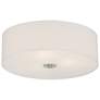 4_Access Lighting Mid-Town 18" Wide LED White Fabric Drum Ceiling Light more views