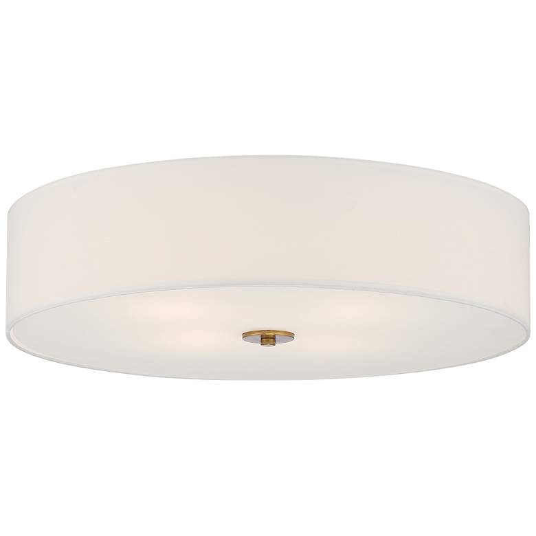 Image 1 Access Lighting Mid Town 24" Brass and White LED Large Ceiling Light