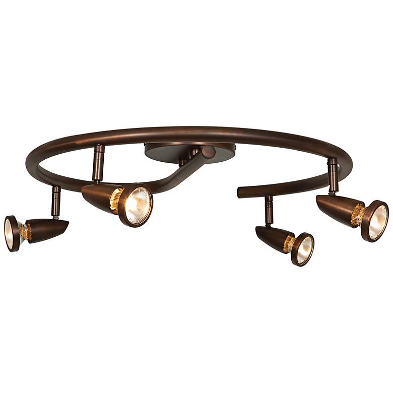 Image 2 Access Lighting Mirage 18" 4-Light Bronze Spiral LED Track Fixture