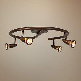 Image1 of Access Lighting Mirage 18" 4-Light Bronze Spiral LED Track Fixture