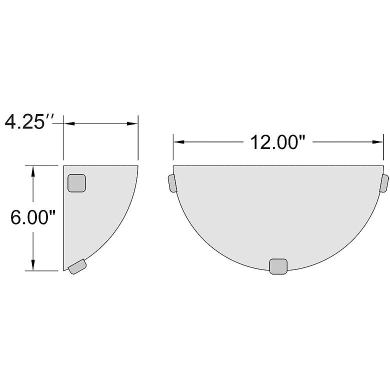 Image 2 Access Lighting Mona 12" Bronze and Alabaster Glass LED Wall Sconce more views