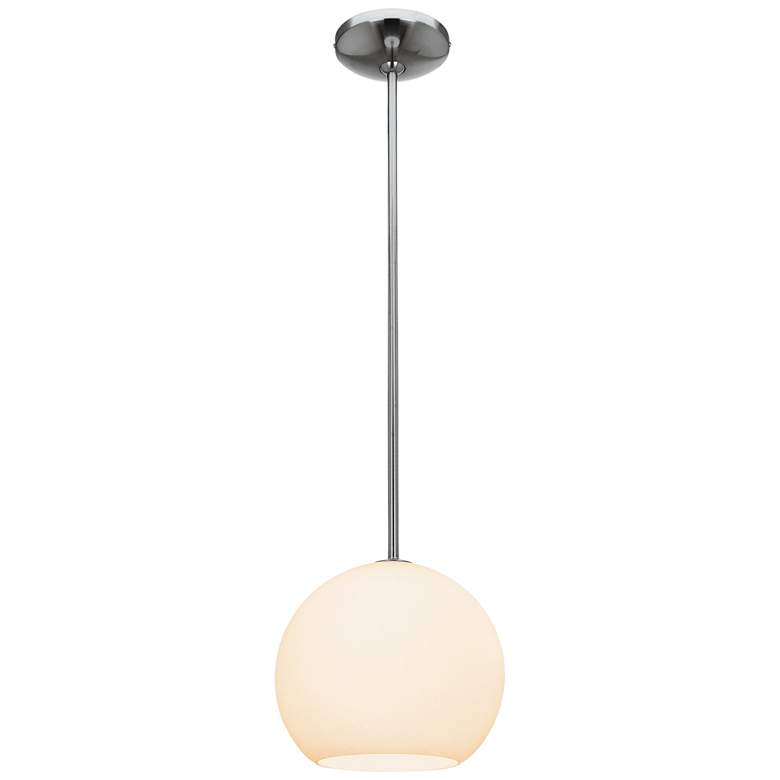 Image 2 Access Lighting Nitrogen 9" Nickel and Glass Modern LED Mini Pendant