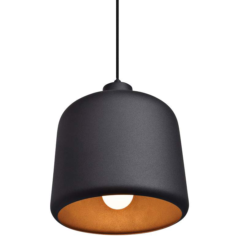 Image 2 Access Lighting Nostalgia 10" Wide Matte Black Dome Mini Pendant