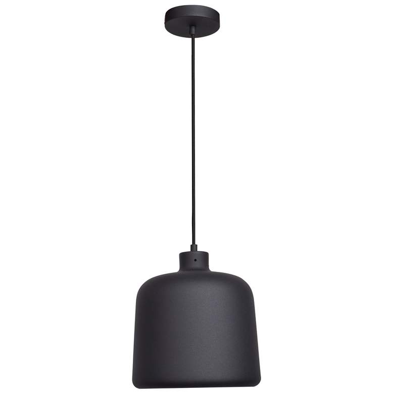 Image 4 Access Lighting Nostalgia 10" Wide Matte Black Dome Mini Pendant more views