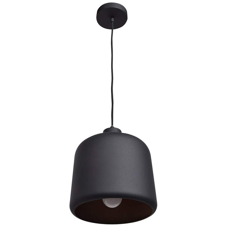 Image 5 Access Lighting Nostalgia 10" Wide Matte Black Dome Mini Pendant more views