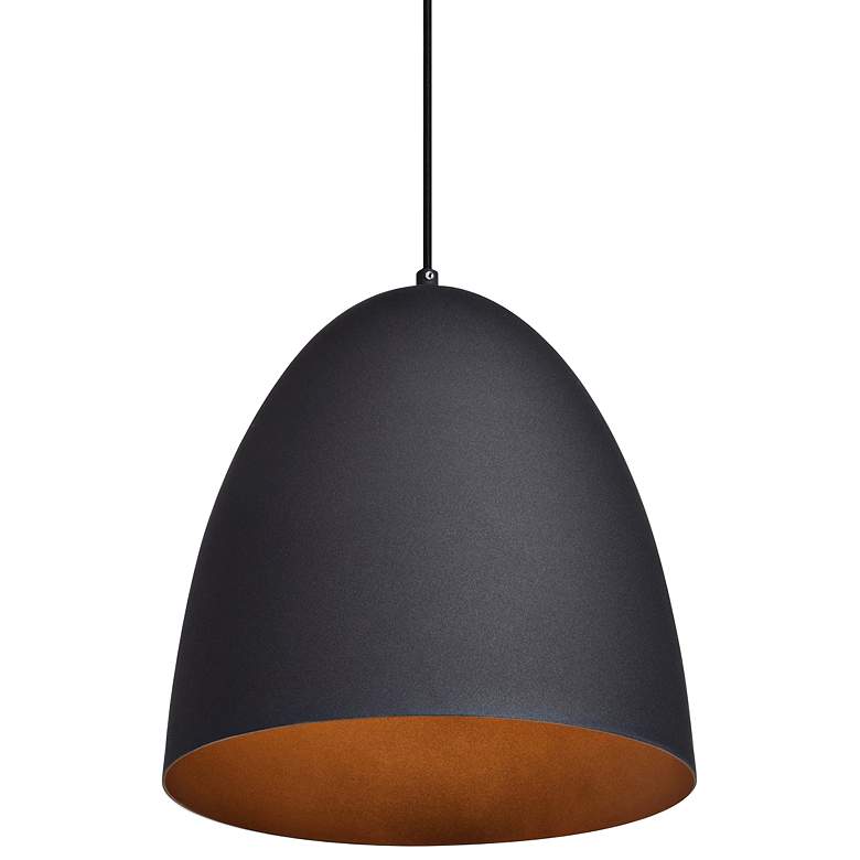 Image 2 Access Lighting Nostalgia 12" Modern Dome Matte Black Mini-Pendant