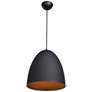 2_Access Lighting Nostalgia 12" Modern Dome Matte Black Mini-Pendant