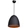 Access Lighting Nostalgia 12" Modern Dome Matte Black Mini-Pendant