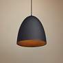 1_Access Lighting Nostalgia 12" Modern Dome Matte Black Mini-Pendant