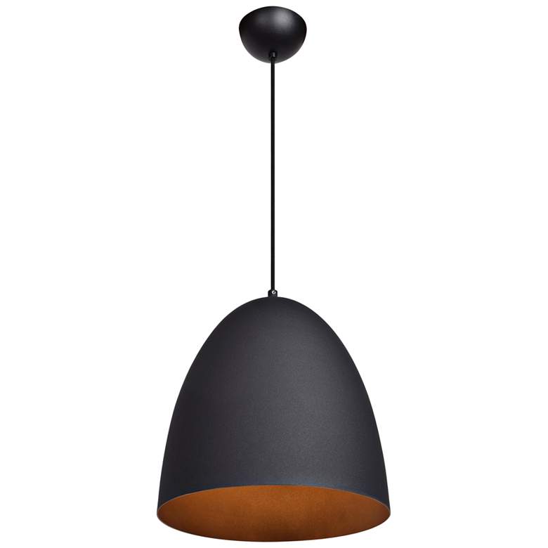 Image 3 Access Lighting Nostalgia 12" Modern Dome Matte Black Mini-Pendant more views