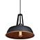Access Lighting Nostalgia 13 3/4" Wide Matte Black Dome Pendant Light