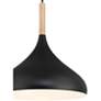 5_Access Lighting Olivia 13" Wide Black with Wood Accent Pendant Light more views