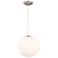 Access Lighting Pearl 10" Small Brushed Steel Pendant