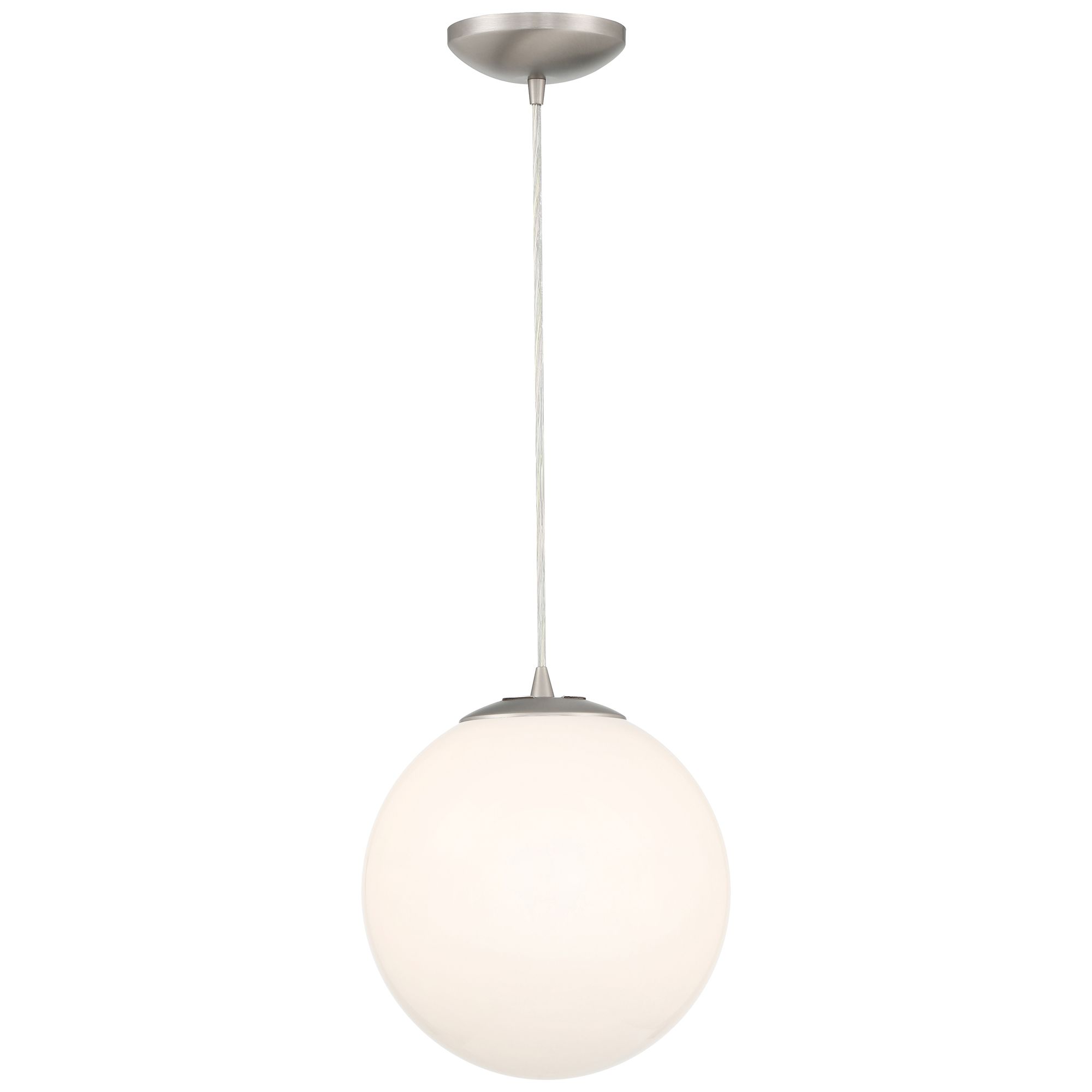Image 2 Access Lighting Pearl 10" Small Brushed Steel Pendant more views
