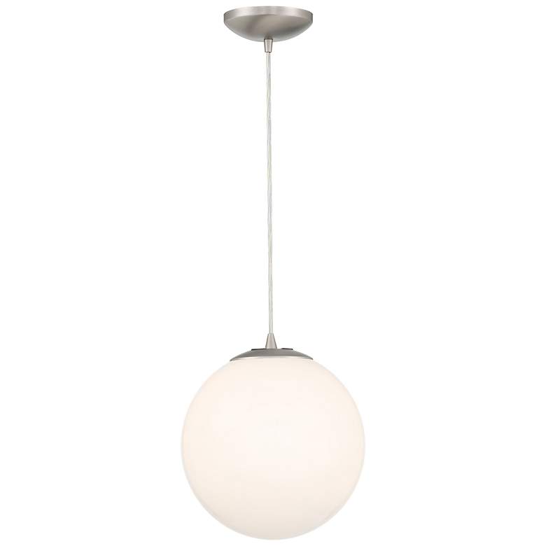 Image 2 Access Lighting Pearl 10" Small Brushed Steel Pendant more views
