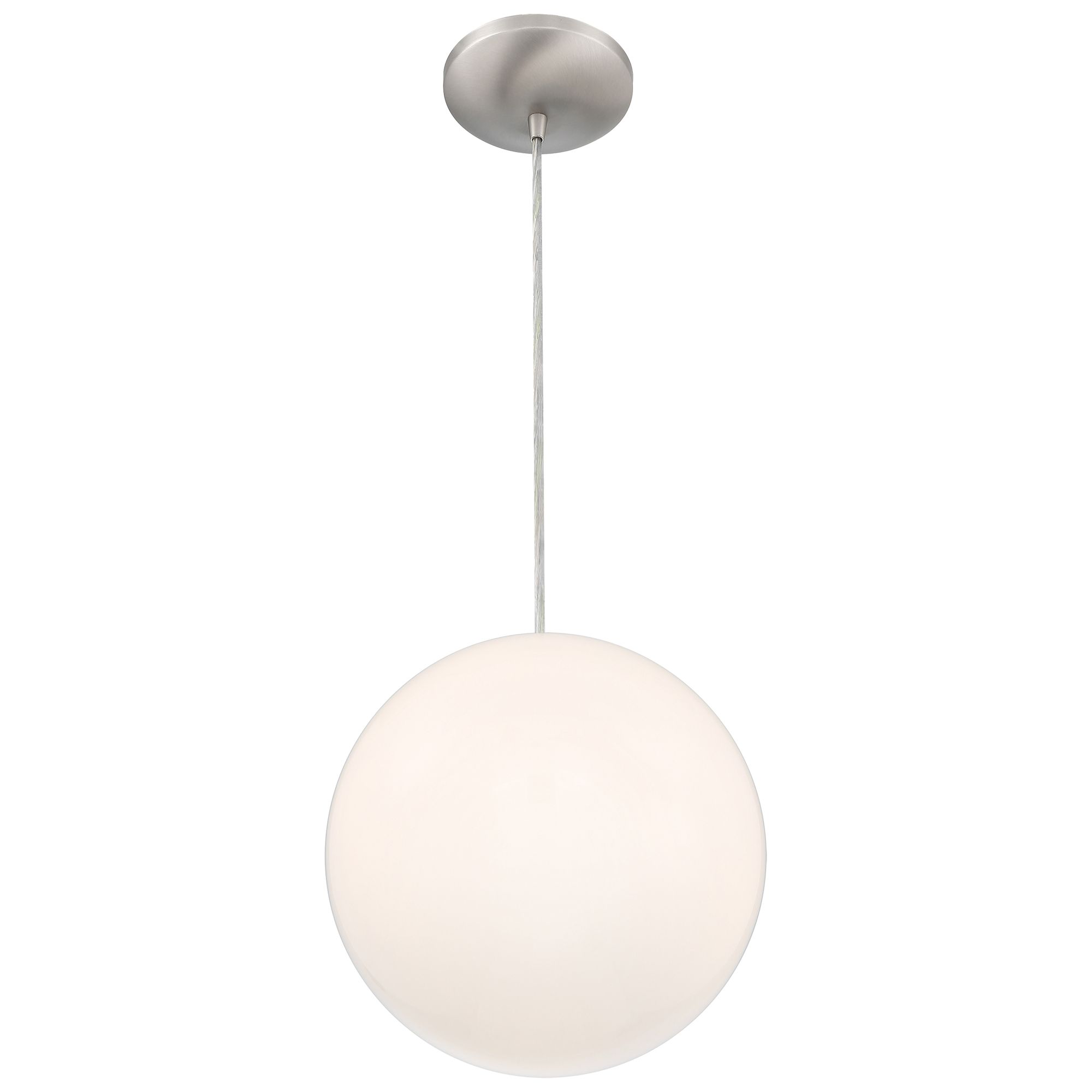 Image 3 Access Lighting Pearl 10" Small Brushed Steel Pendant more views